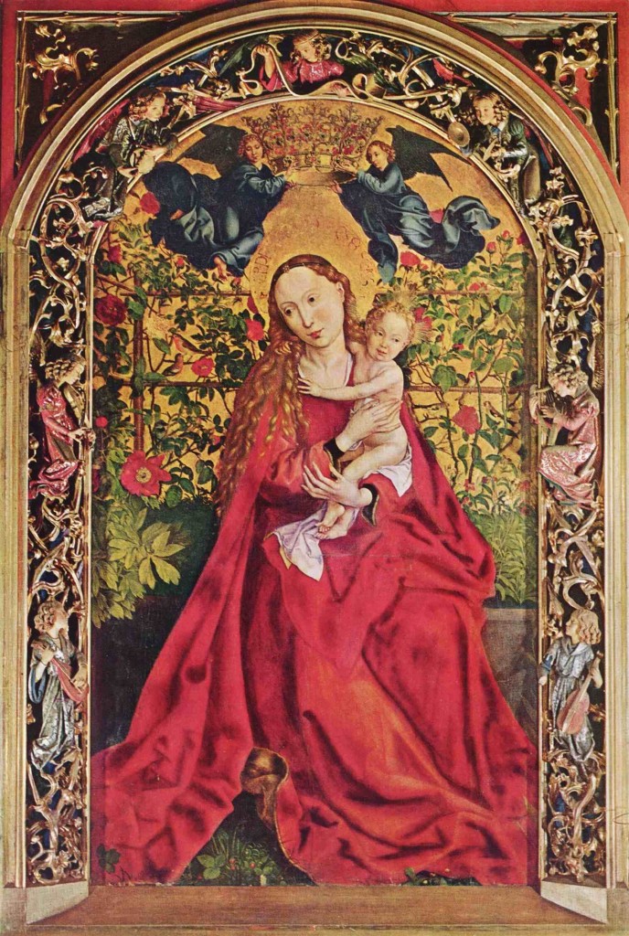 Vierge au buisson de roses